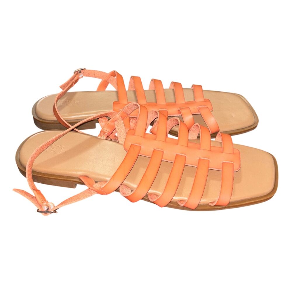 Nordstrom Rack women’s orange cage strap sandals NWOT (size 11M)